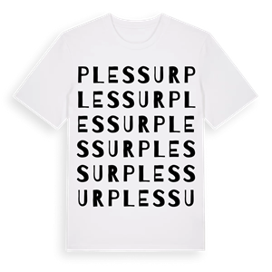 Plessur ordlek t-shirt – ekologisk bomull t-shirt från Pinshirt