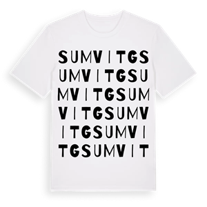 Sumvitg ordlek t-shirt – ekologisk bomull t-shirt från Pinshirt