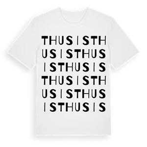 Thusis ordlek t-shirt – ekologisk bomull t-shirt från Pinshirt