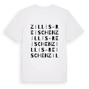 Zillis-Reischen ordlek t-shirt – ekologisk bomull t-shirt från Pinshirt