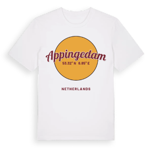 Appingedam cirkel t-shirt – ekologisk bomull t-shirt från Pinshirt