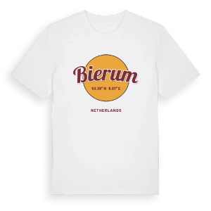 Bierum cirkel t-shirt – ekologisk bomull t-shirt från Pinshirt