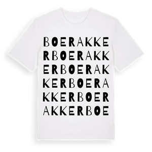 Boerakker ordlek t-shirt – ekologisk bomull t-shirt från Pinshirt