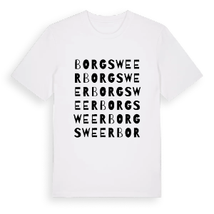 Borgsweer ordlek t-shirt – ekologisk bomull t-shirt från Pinshirt
