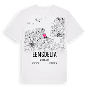 Eemsdelta karta t-shirt – ekologisk bomull t-shirt från Pinshirt