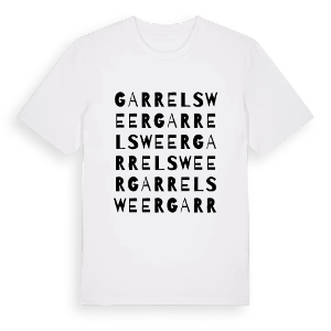 Garrelsweer ordlek t-shirt – ekologisk bomull t-shirt från Pinshirt