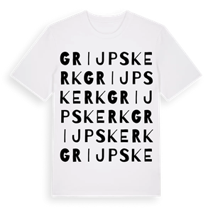 Grijpskerk ordlek t-shirt – ekologisk bomull t-shirt från Pinshirt