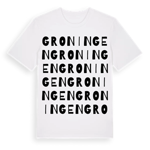 Groningen ordlek t-shirt – ekologisk bomull t-shirt från Pinshirt