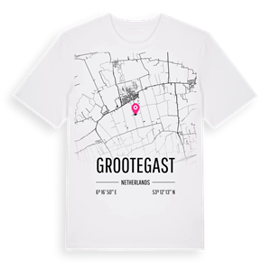 Grootegast karta t-shirt – ekologisk bomull t-shirt från Pinshirt