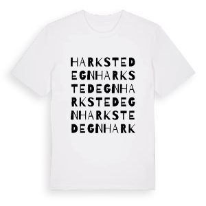 Harkstede GN ordlek t-shirt – ekologisk bomull t-shirt från Pinshirt