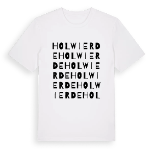 Holwierde ordlek t-shirt – ekologisk bomull t-shirt från Pinshirt