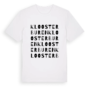 Kloosterburen ordlek t-shirt – ekologisk bomull t-shirt från Pinshirt