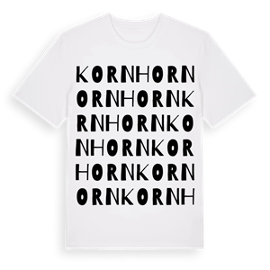 Kornhorn ordlek t-shirt – ekologisk bomull t-shirt från Pinshirt