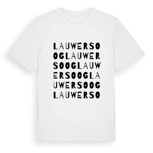 Lauwersoog ordlek t-shirt – ekologisk bomull t-shirt från Pinshirt