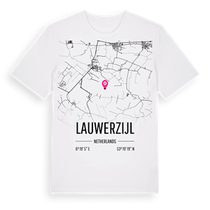 Lauwerzijl karta t-shirt – ekologisk bomull t-shirt från Pinshirt