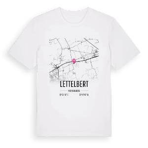 Lettelbert karta t-shirt – ekologisk bomull t-shirt från Pinshirt