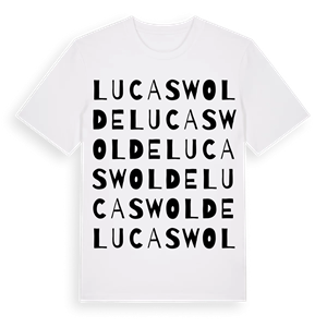Lucaswolde ordlek t-shirt – ekologisk bomull t-shirt från Pinshirt