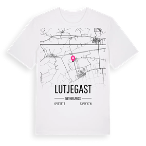 Lutjegast karta t-shirt – ekologisk bomull t-shirt från Pinshirt
