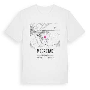 Meerstad karta t-shirt – ekologisk bomull t-shirt från Pinshirt