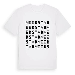 Meerstad ordlek t-shirt – ekologisk bomull t-shirt från Pinshirt