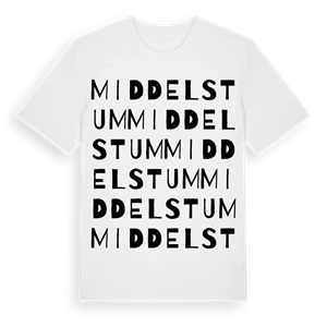 Middelstum ordlek t-shirt – ekologisk bomull t-shirt från Pinshirt