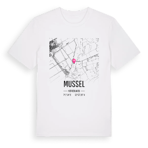 Mussel karta t-shirt – ekologisk bomull t-shirt från Pinshirt