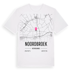 Noordbroek karta t-shirt – ekologisk bomull t-shirt från Pinshirt