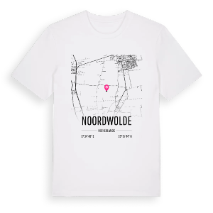 Noordwolde karta t-shirt – ekologisk bomull t-shirt från Pinshirt