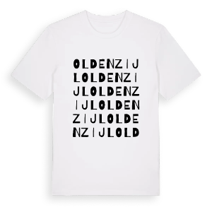 Oldenzijl ordlek t-shirt – ekologisk bomull t-shirt från Pinshirt