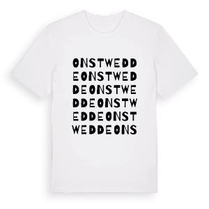 Onstwedde ordlek t-shirt – ekologisk bomull t-shirt från Pinshirt