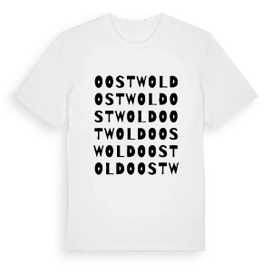 Oostwold ordlek t-shirt – ekologisk bomull t-shirt från Pinshirt