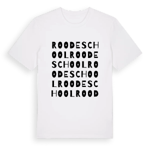 Roodeschool ordlek t-shirt – ekologisk bomull t-shirt från Pinshirt