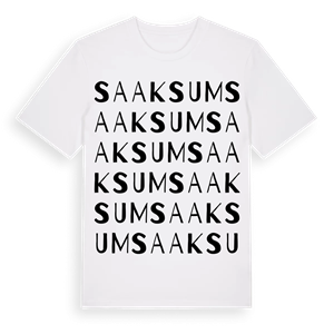 Saaksum ordlek t-shirt – ekologisk bomull t-shirt från Pinshirt