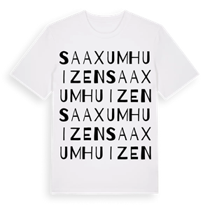 Saaxumhuizen ordlek t-shirt – ekologisk bomull t-shirt från Pinshirt