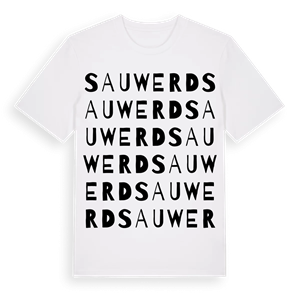 Sauwerd ordlek t-shirt – ekologisk bomull t-shirt från Pinshirt