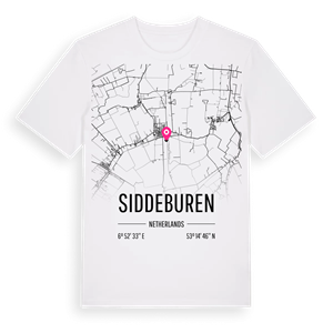 Siddeburen karta t-shirt – ekologisk bomull t-shirt från Pinshirt