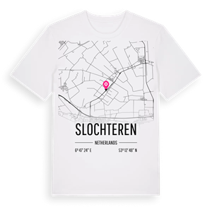 Slochteren karta t-shirt – ekologisk bomull t-shirt från Pinshirt