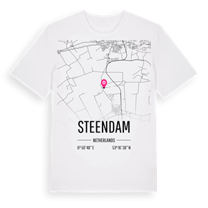 Steendam karta t-shirt – ekologisk bomull t-shirt från Pinshirt