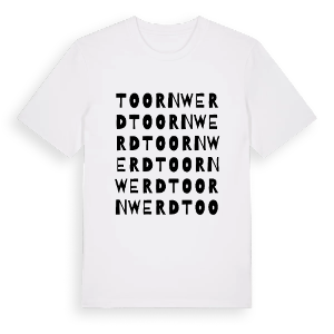 Toornwerd ordlek t-shirt – ekologisk bomull t-shirt från Pinshirt