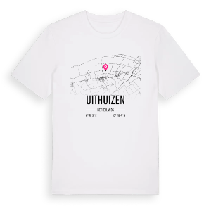 Uithuizen karta t-shirt – ekologisk bomull t-shirt från Pinshirt