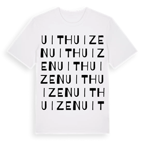 Uithuizen ordlek t-shirt – ekologisk bomull t-shirt från Pinshirt