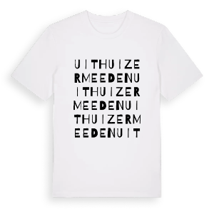 Uithuizermeeden ordlek t-shirt – ekologisk bomull t-shirt från Pinshirt