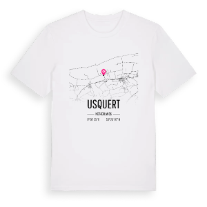 Usquert karta t-shirt – ekologisk bomull t-shirt från Pinshirt