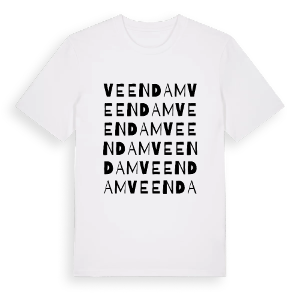 Veendam ordlek t-shirt – ekologisk bomull t-shirt från Pinshirt