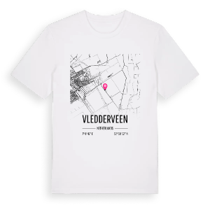 Vledderveen karta t-shirt – ekologisk bomull t-shirt från Pinshirt