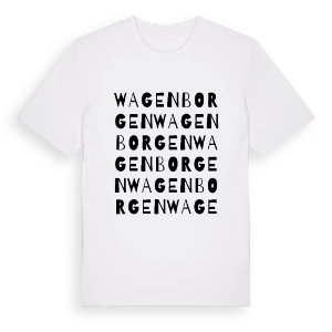 Wagenborgen ordlek t-shirt – ekologisk bomull t-shirt från Pinshirt