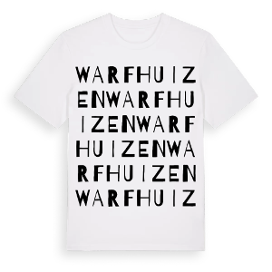 Warfhuizen ordlek t-shirt – ekologisk bomull t-shirt från Pinshirt