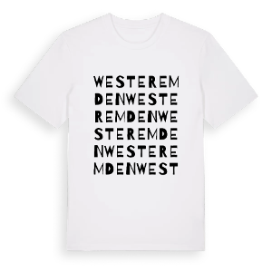 Westeremden ordlek t-shirt – ekologisk bomull t-shirt från Pinshirt