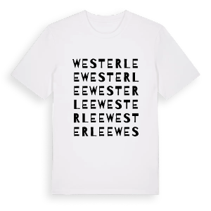 Westerlee ordlek t-shirt – ekologisk bomull t-shirt från Pinshirt