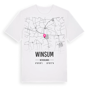 Winsum karta t-shirt – ekologisk bomull t-shirt från Pinshirt